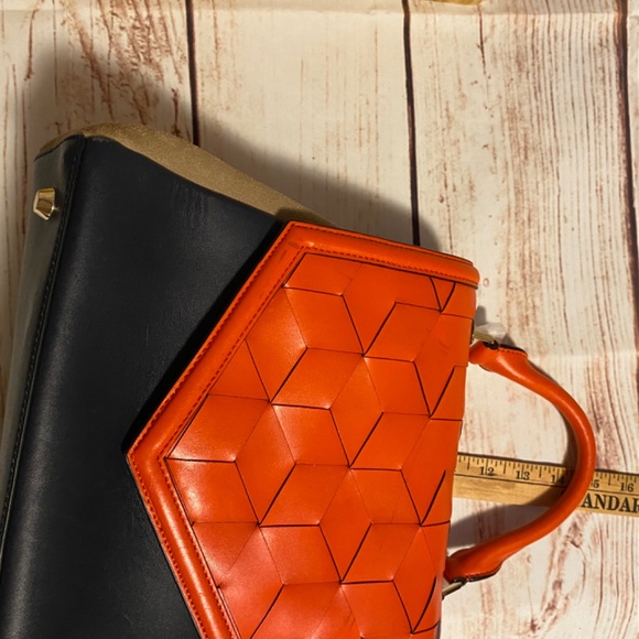 Welden Saunter Leather Suede Handbag Tri-Color Artisian Leatherwork - Picture 13 of 16